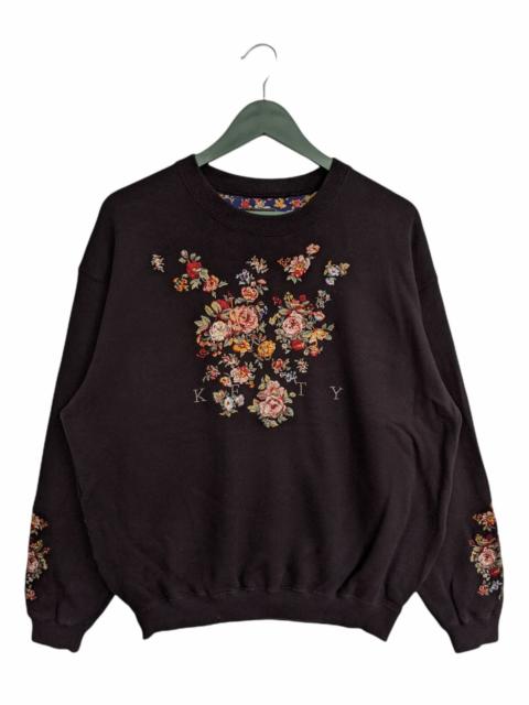 Other Designers Designer - Vintage Ketty Embroidery Flowers Sweatshirt/Size L