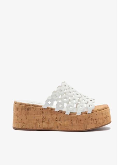 Larroudé Charli Mule In White Leather