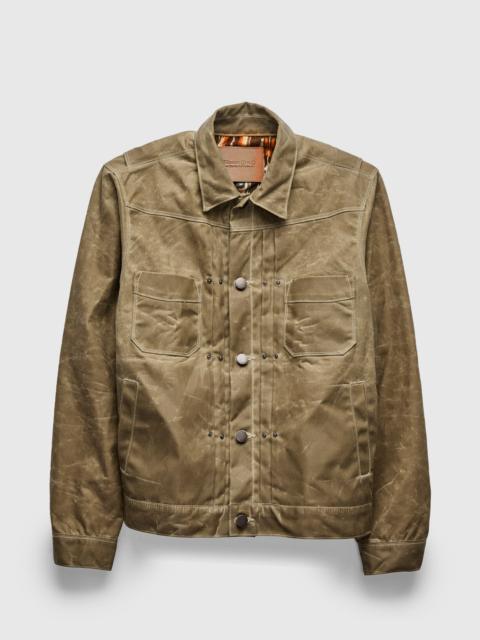 FREENOTE CLOTH Waxed Canvas Riders Jacket in Tobacco Brown