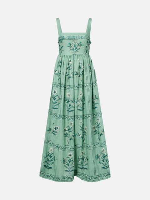 Agua by Agua Bendita Barbara embroidered linen maxi dress