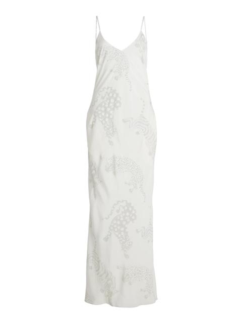 Stella McCartney Wild Cat Silk Gown neutral