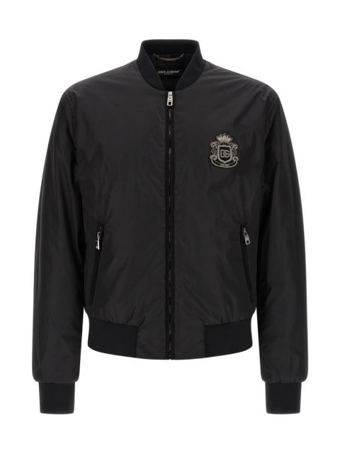 Dolce & Gabbana 'DG' patch bomber jacket