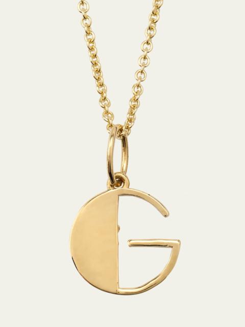 SYDNEY EVAN 14K Pure Block Initial Necklace
