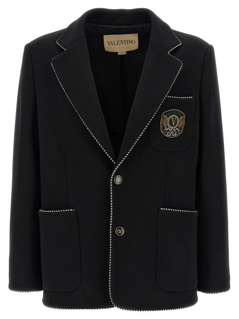 Valentino Valentino Garavini Single-Breasted Blazer Black