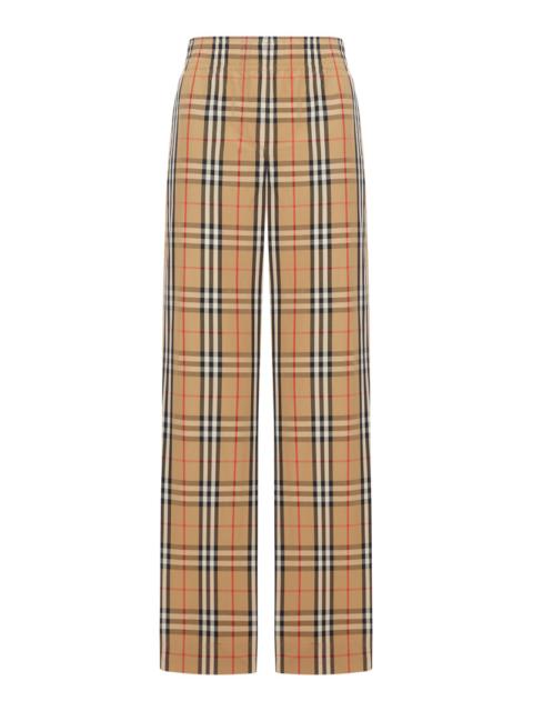 Burberry Burberry Women Check Cotton Trousers