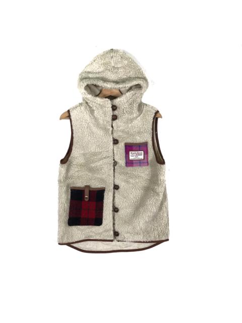 Other Designers Vintage - Vintage Harris Tweed Vest Fleece Hoodie