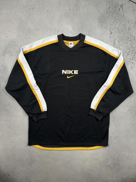 Nike Vintage Nike Big Swoosh Mesh Logo Crewneck Sweatshirt Rare