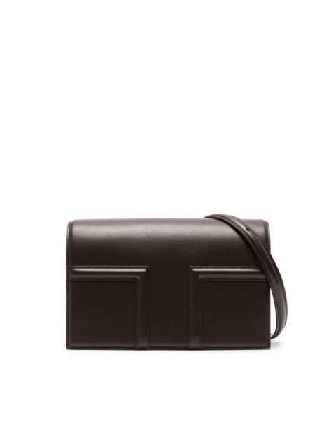 T Flap leather crossbody bag