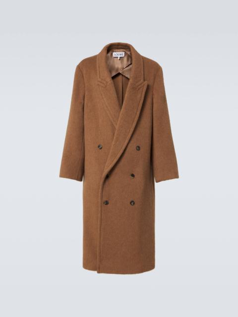 Double-breasted wool coat