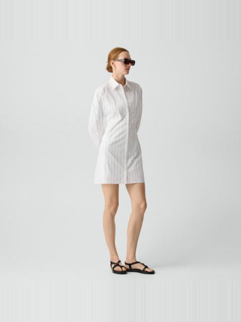 Theory Shirt Dress in Striped Poplin