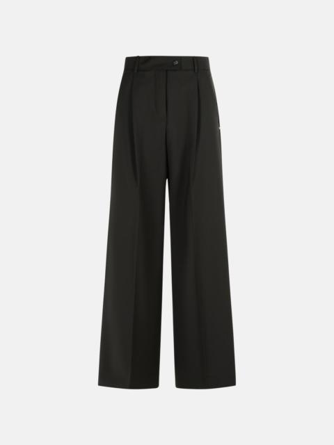 Sportmax 'VELA' DARK BROWN VIRGIN WOOL PANTS