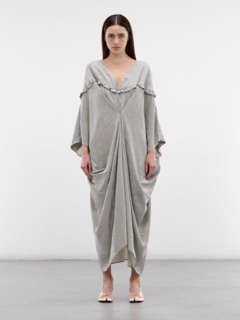 MM6 Maison Margiela Gray Logo Print Layered Dress