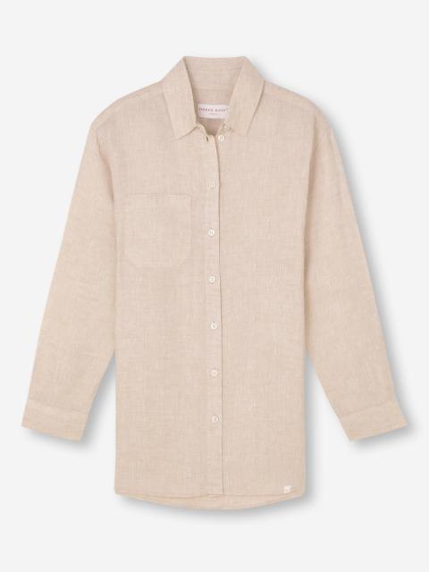 Derek Rose Women's Shirt Sicily Linen Sand