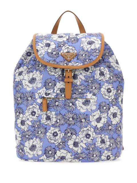Prada Prada Men Printed Re-Nylon Backpack
