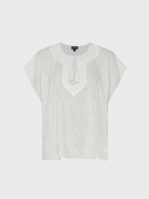 Vilebrequin WOMEN VISCOSE SHIRT SEASHELLS