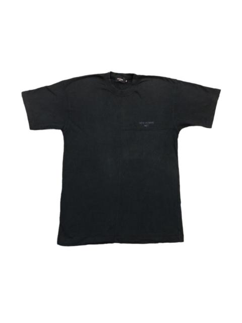 Other Designers Issey Miyake - Tete Homme Net logo black short sleeve T-shirt