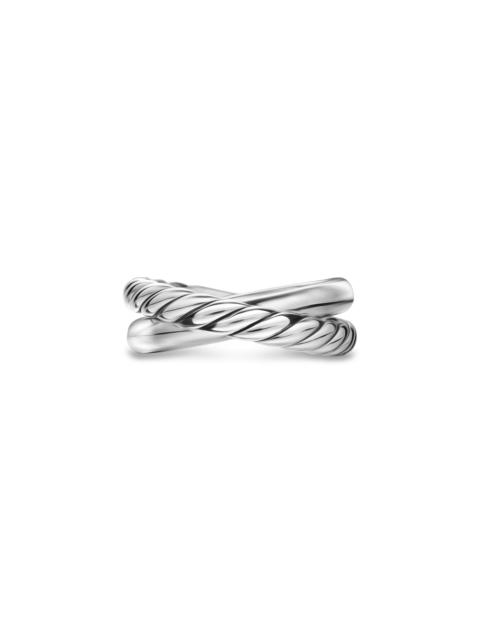 DAVID YURMAN David Yurman Crossover Two Row Ring in Sterling Silver, 7.4mm at Nordstrom