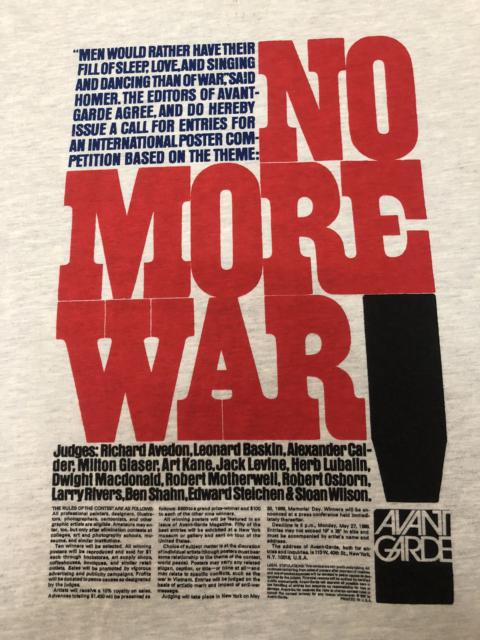 Other Designers NO MORE WAR ☮️ AVANT GARDE MAGAZINE POSTER 1968 ISSUES NY USA