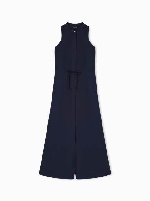 EMPORIO ARMANI LONG DRESS WITH POPLIN DRAWSTRING