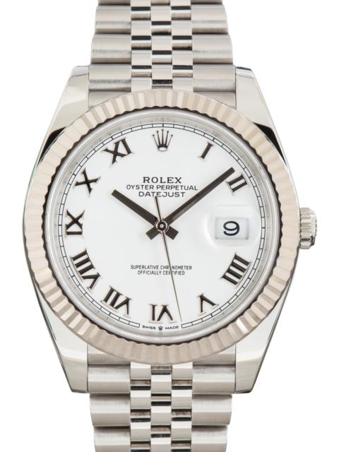 ROLEX Pre-Owned Steel Jubilee Rolex Datejust 41 Ref 126334 White Dial