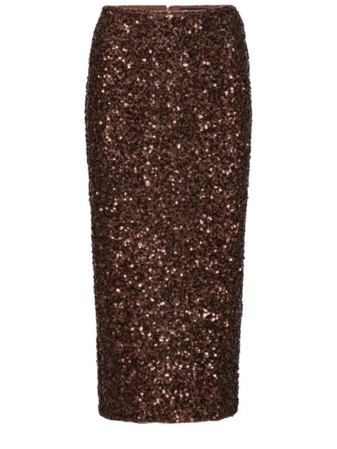 ROTATE MIDI SKIRT WITH SEQUINS