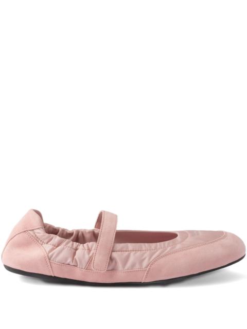 Prada Prada Collapse Strap-detail Ballet Flats