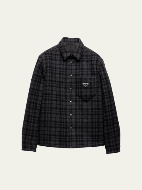 Men's Wool Check Overshirt