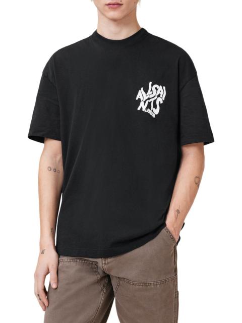 ALLSAINTS AllSaints Orlando Logo Oversize Graphic T-Shirt in Jet Black at Nordstrom