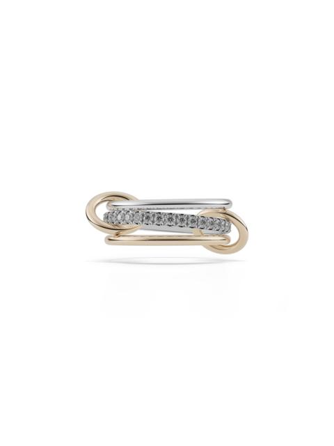 Spinelli Kilcollin Tigris SG Gris Gray Diamond Stack Ring in Silver Golddnu at Nordstrom