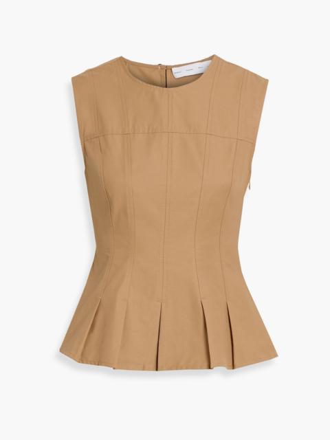 Proenza Schouler Felix pleated cotton-blend poplin top