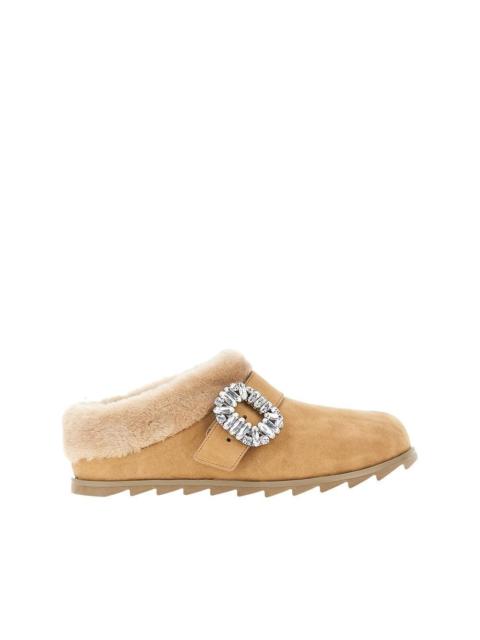 Roger Vivier Roger Vivier Women Suede Leather Slidy Viv' Mules
