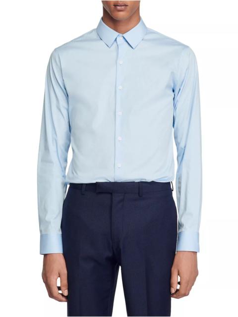 Sandro Seamless Stretch Button Up Shirt