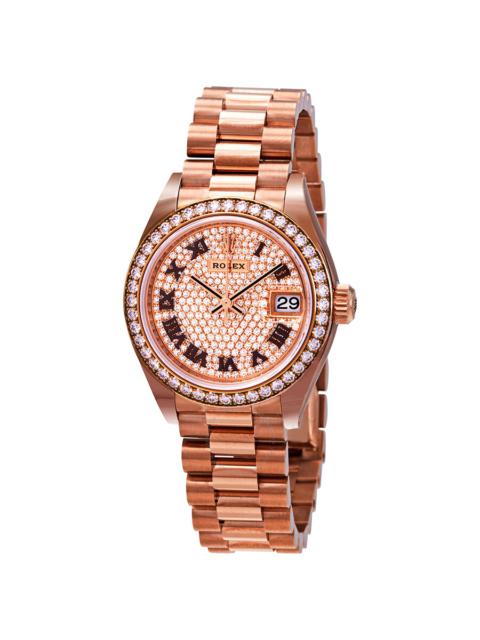 ROLEX Rolex Lady-Datejust 28 Dial Ladies 18kt Everose Gold Predident Watch 279135DRP