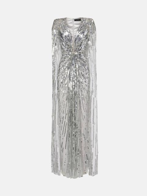 JENNY PACKHAM Gold Rush sequined cocktail dress