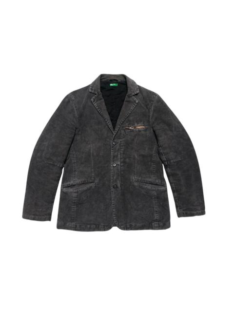 VINTAGE UNITED COLORS OF BENETTON STONE WASH COAT JACKET