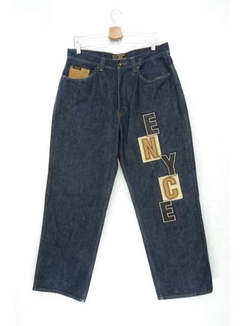 Other Designers Vintage 90s ENYCE Baggy Hip Hop Spell Out Patch Jeans