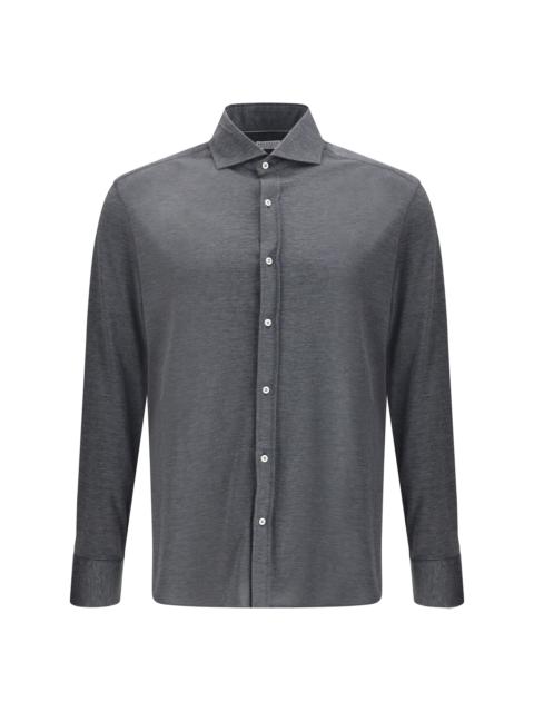 Brunello Cucinelli Brunello Cucinelli Silk Shirt Dark Gray