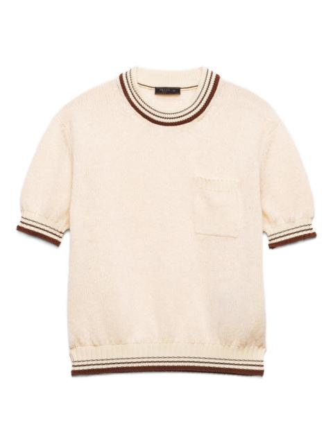 Prada short-sleeve pocket sweater