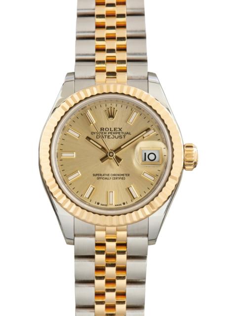 ROLEX Used Lady Rolex Datejust Ref 279173 Champagne Dial