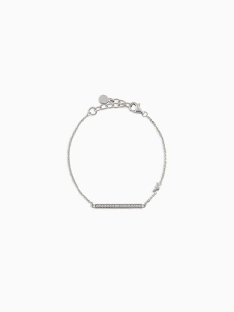 EMPORIO ARMANI STERLING SILVER ID BRACELET
