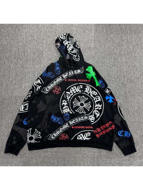 Chrome Hearts Chrome Hearts Stencil Hoodie Collection Horseshoe Logo All Over Hoodie