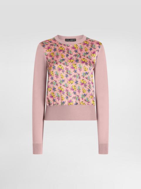 Dolce & Gabbana Small floral-print silk satin pullover