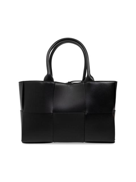 Bottega Veneta BOTTEGA VENETA Arco Small Black Intreccio Tote Bag New