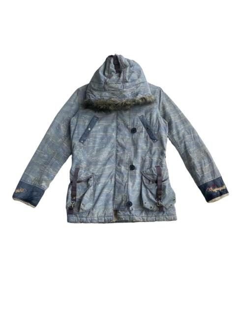 Other Designers Military - Replay tiger stripe sherpa lining parka