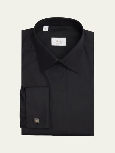 Brioni Men's Cotton Poplin French-Cuff Dress Shirt