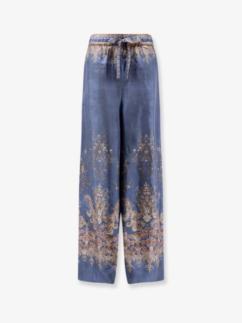 Zimmermann Zimmermann Valiant Track Silk Trousers Blue