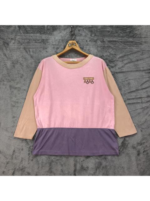 Other Designers Vintage - Celine Paris Colorblock Long Sleeve T Shirts #4534-158