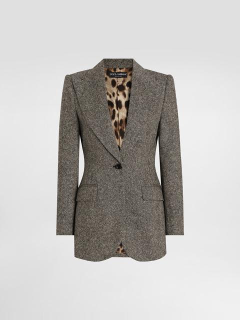 Dolce & Gabbana Single-breasted jacket in dotted wool