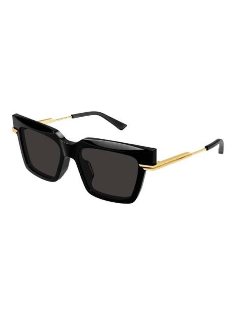 Bottega Veneta Bottega Veneta Grey Rectangular Ladies Sunglasses BV1242S 001 53