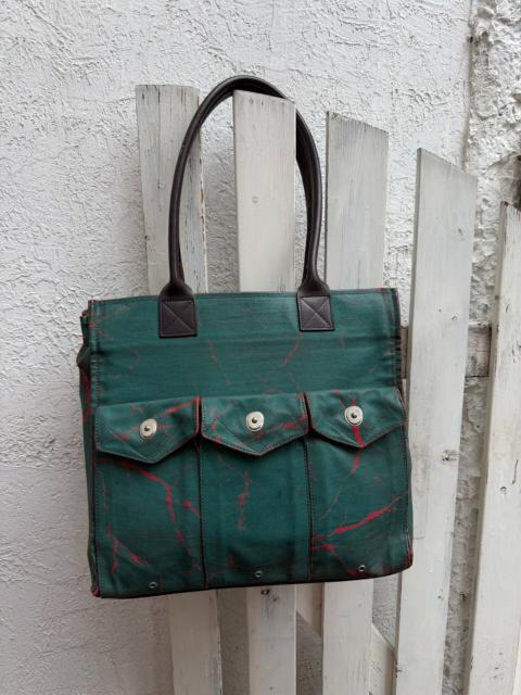 Yohji Yamamoto Yohji Yamamoto Y's Cracked Finish Tote Bag